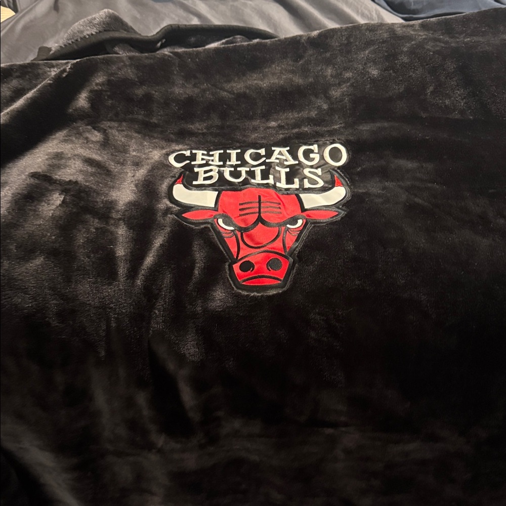 Chicago Bulls Black Blanket